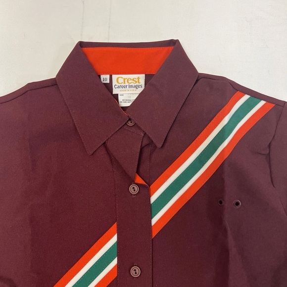 Taco Bell Uniform RARE Vintage 80s 90s Crest Employee Uniform Size 10 Small - Picture 3 of 9